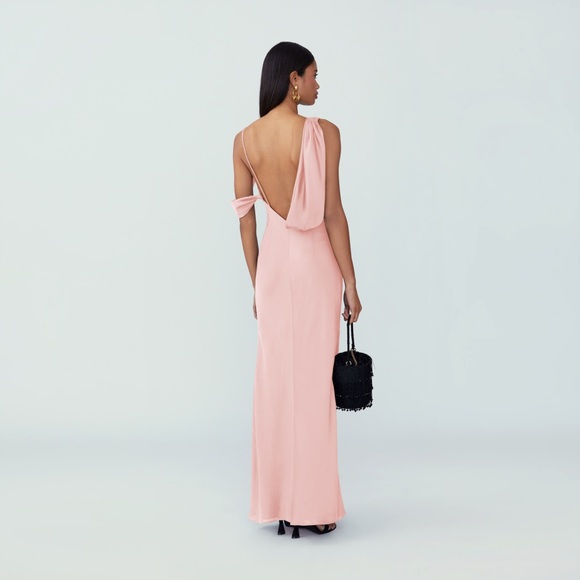 Fame and Partners Francois Dress in Pale Pink Long Evening Gown NWT - Picture 3 of 6